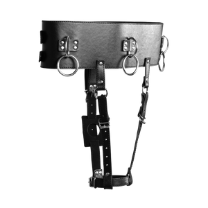 Ceinture avec support pour vibromasseur - Noir
