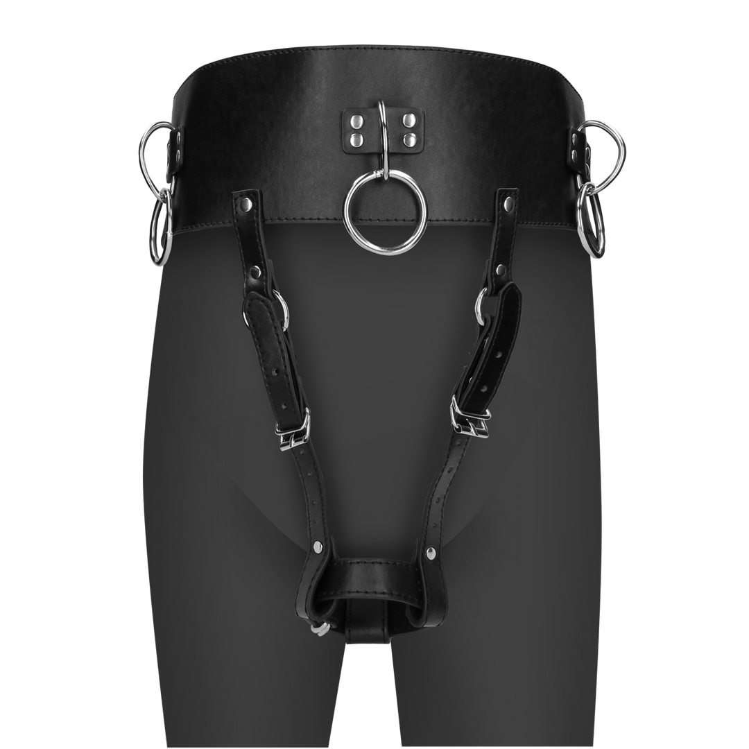 Ceinture avec support pour vibromasseur - Noir