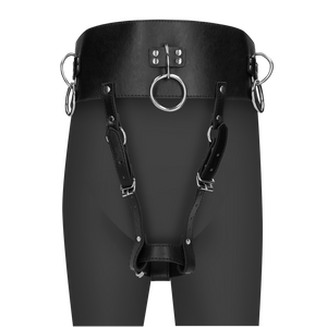 Ceinture avec support pour vibromasseur - Noir