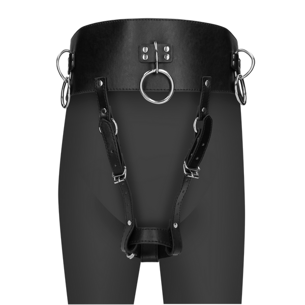 Ceinture avec support pour vibromasseur - Noir