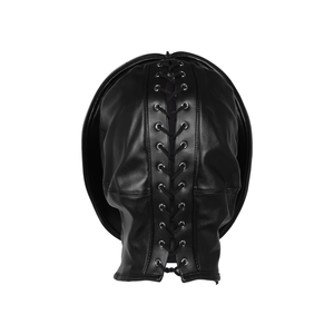 Masque de bondage zippé - Noir