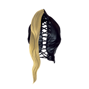 Masque avec queue de cheval blonde - Noir