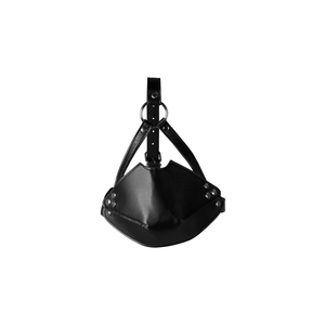 Harnais de tête avec couvre-bouche et boule en silicone - Noir