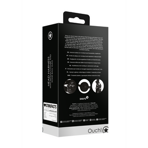 Harnais de tête avec couverture buccale et boule en silicone respirante - Noir