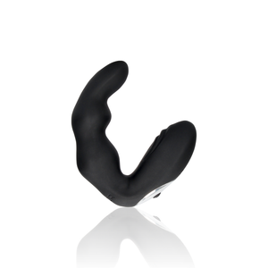 Masseur prostatique vibrant courbé avec télécommande - Noir