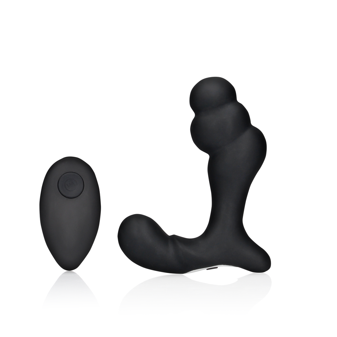 Masseur Prostatique Vibrant Empilé avec Télécommande - Noir