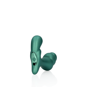 Masseur de Prostate Vibrant Empilé avec Télécommande - Vert Métallique
