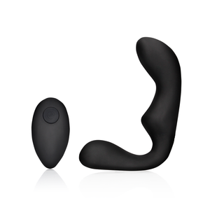 Masseur prostatique vibrant pointu avec télécommande - Noir