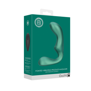 Masseur de Prostate Vibrant Pointu avec Télécommande - Vert Métallique