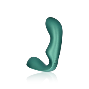 Masseur de Prostate Vibrant Pointu avec Télécommande - Vert Métallique