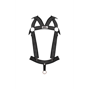 Harnais Élastique avec Clous - Taille Unique - Noir