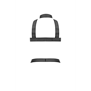 Harnais Élastique avec Clous - Taille Unique - Noir