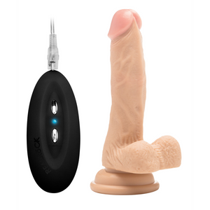 Vibromasseur Réaliste avec Scrotum - 7 / 18 cm