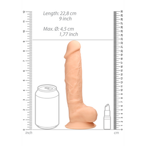 Dildo en silicone avec boules - 9 / 23 cm