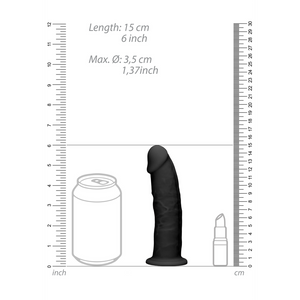Dildo en silicone sans boules - 6 / 15 cm