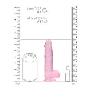 Dildo réaliste avec boules - 15 cm