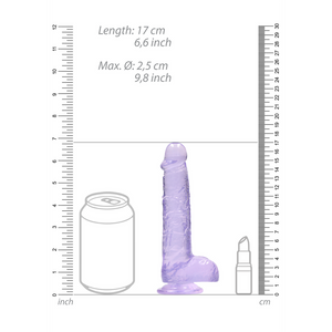 Dildo réaliste avec boules - 6 / 15 cm