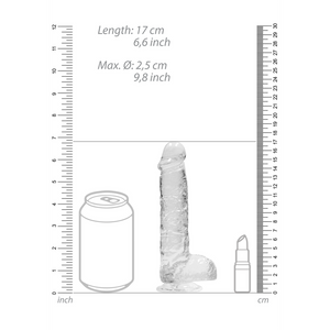 Dildo réaliste avec boules - 6 / 15 cm