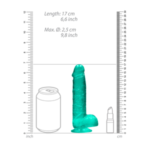 Dildo réaliste avec testicules - 6 / 15 cm