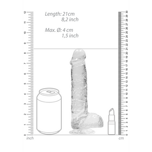 Dildo réaliste avec testicules - 8 / 21 cm