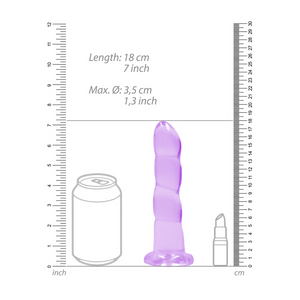 Dildo Non-Réaliste avec Ventouse - 7 / 17 cm