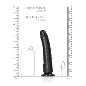 Dildo Réaliste Slim avec Ventouse - 7 / 18 cm