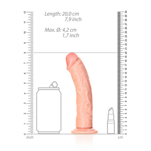Dildo Réaliste Courbé avec Ventouse - 7 / 18 cm