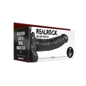 Hollow Strap-On avec Boules - 7 / 18 cm