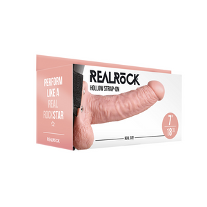 Strap-On Creux avec Boules - 7 / 18 cm