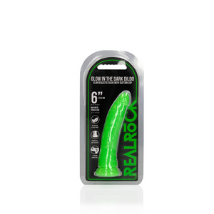 Dildo Slim Réaliste avec Ventouse - Brille dans le Noir - 6'' / 15,5 cm