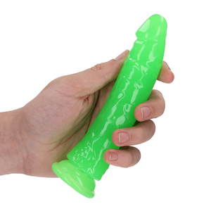 Dildo Slim Réaliste avec Ventouse - Brille dans le Noir - 6'' / 15,5 cm