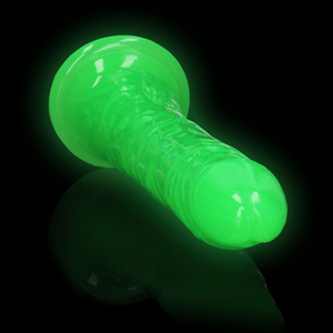 Dildo Slim Réaliste avec Ventouse - Brille dans le Noir - 8'' / 20 cm