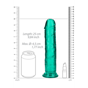 Dildo réaliste droit avec ventouse - 9'' / 23