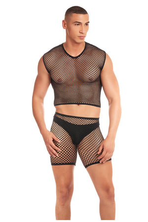 RAINBOW PARTY NET-BULA 3 PCS SET BLACK, L/XL