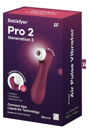 TESTER SATISFYER PRO 2 GENERATION 3 BLUETOOTH WINE RED