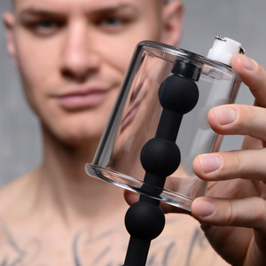 Cylindre Rosebud avec perles anales en silicone