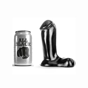 ALL BLACK - REALISTIC DILDO 14 CM
