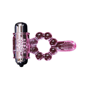 Baile – Anneau silicone 10 rythmes de langue avec vibration rose