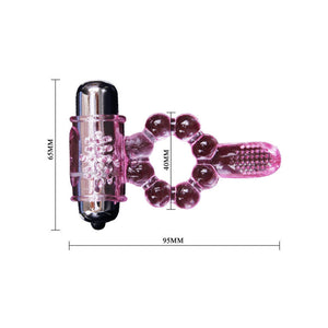 Baile – Anneau silicone 10 rythmes de langue avec vibration rose