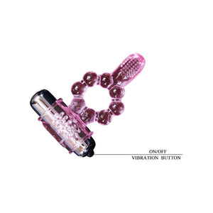 Baile – Anneau silicone 10 rythmes de langue avec vibration rose