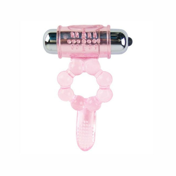 Baile – Anneau silicone 10 rythmes de langue avec vibration rose