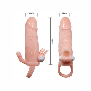 Baile – Couvre-pénis brave man avec chair de stimulation clit et anal 16.5 cm