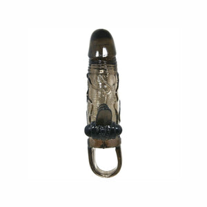 Baile – Couvre-pénis brave man avec stimulation clito et anal double bullet noir 16.5 cm
