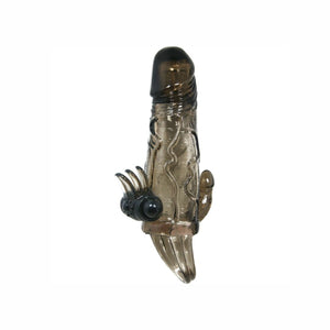 Baile – Couvre-pénis brave man avec stimulation clito et anal double bullet noir 16.5 cm