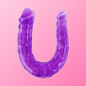 Baile – Double gode en gelée flexible lilas