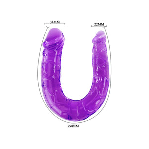 Baile – Double gode en gelée flexible lilas
