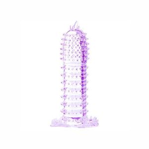 Baile – Gaine pénienne texturée à picots, violette (14 cm)