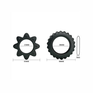 Baile – Kit 2 anneaux fleuri en silicone