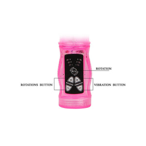 Baile – Mini rotateur lapin rose avec superstimulateur