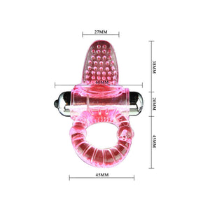 Baile – Sweet Abs, anneau vibrant rose avec stimulateur clitoridien (10 rythmes)